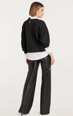 Cinq à Sept Heatset Paris 57 Justina Pullover Black/White Best