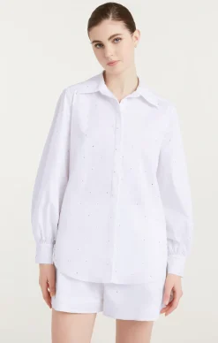 Cinq à Sept Heatset Rhinestone Ditsy Kandice White Online