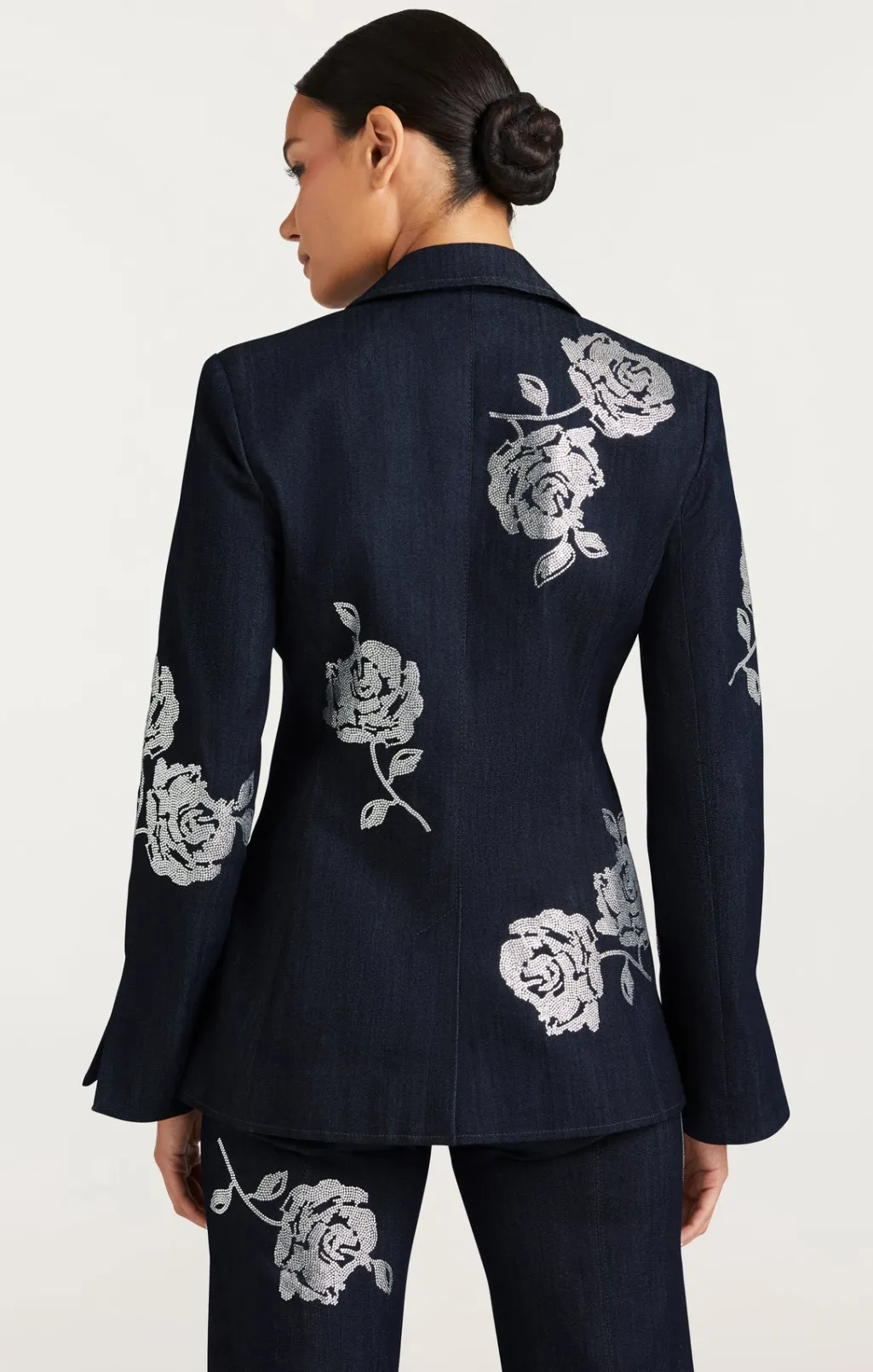 Cinq à Sept Heatset Roses Cheyenne Blazer Indigo Hot