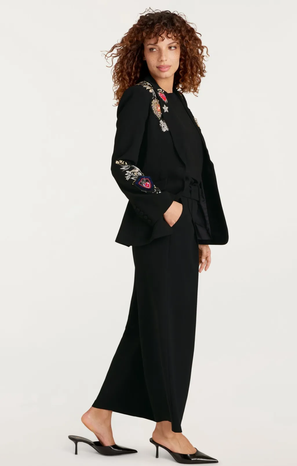 Cinq à Sept Heritage Patch Cheyenne Blazer BlackMulti Hot