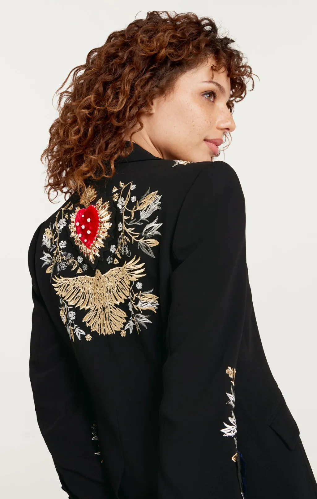 Cinq à Sept Heritage Patch Cheyenne Blazer BlackMulti Hot