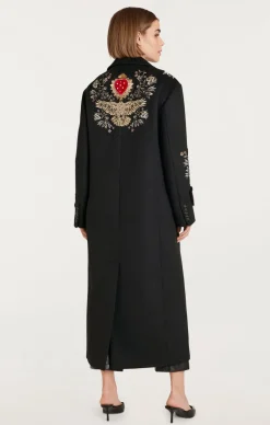 Cinq à Sept Heritage Patch Gravis Coat BlackMulti Discount