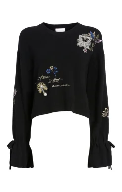 Cinq à Sept Heritage Patch Tasha Pullover BlackMulti
