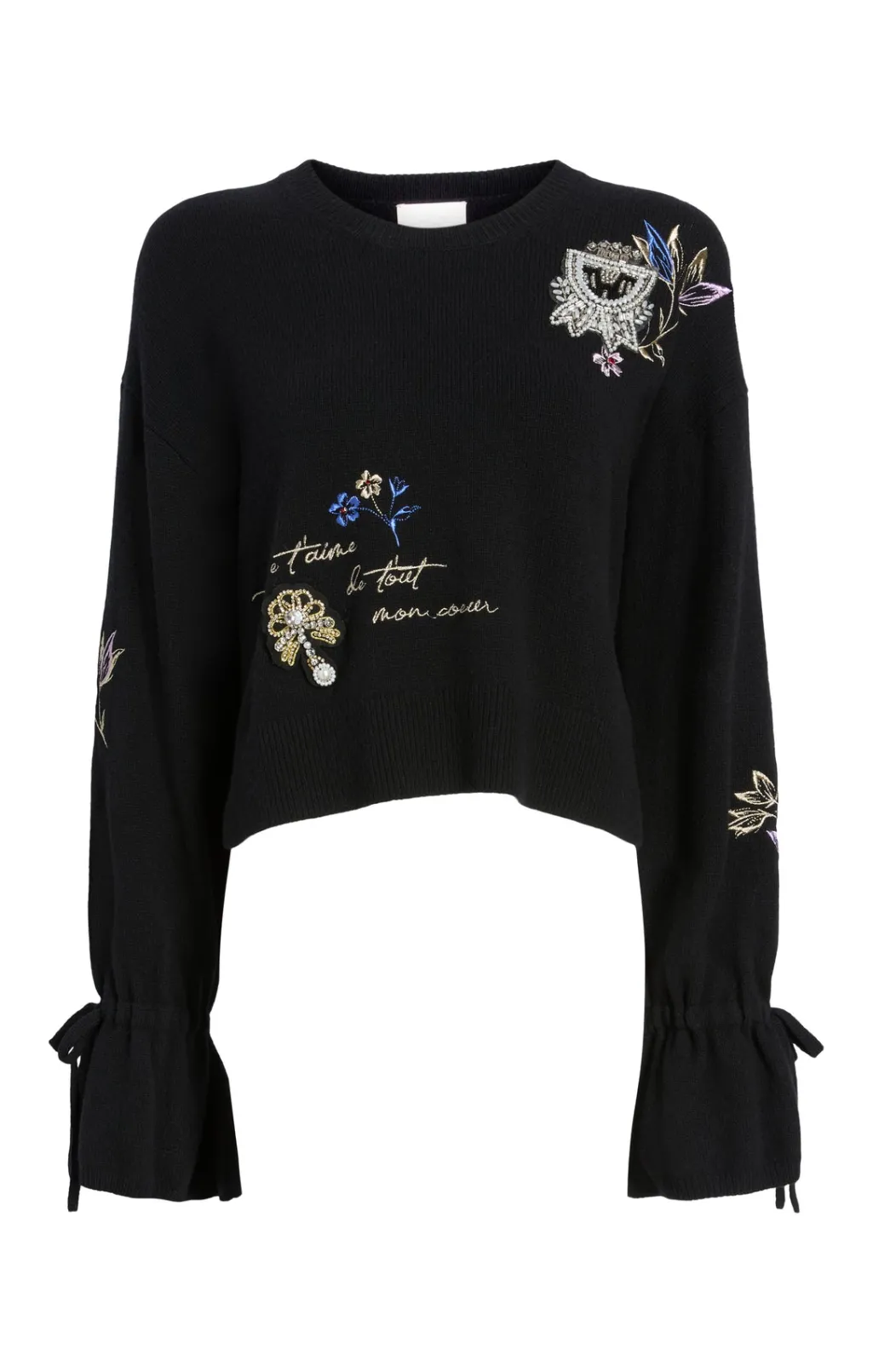 Cinq à Sept Heritage Patch Tasha Pullover BlackMulti