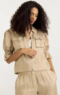 Cinq à Sept Holly Jacket Khaki Clearance
