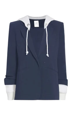 Cinq à Sept Hooded Khloe Blazer Navy/Ivory Hot