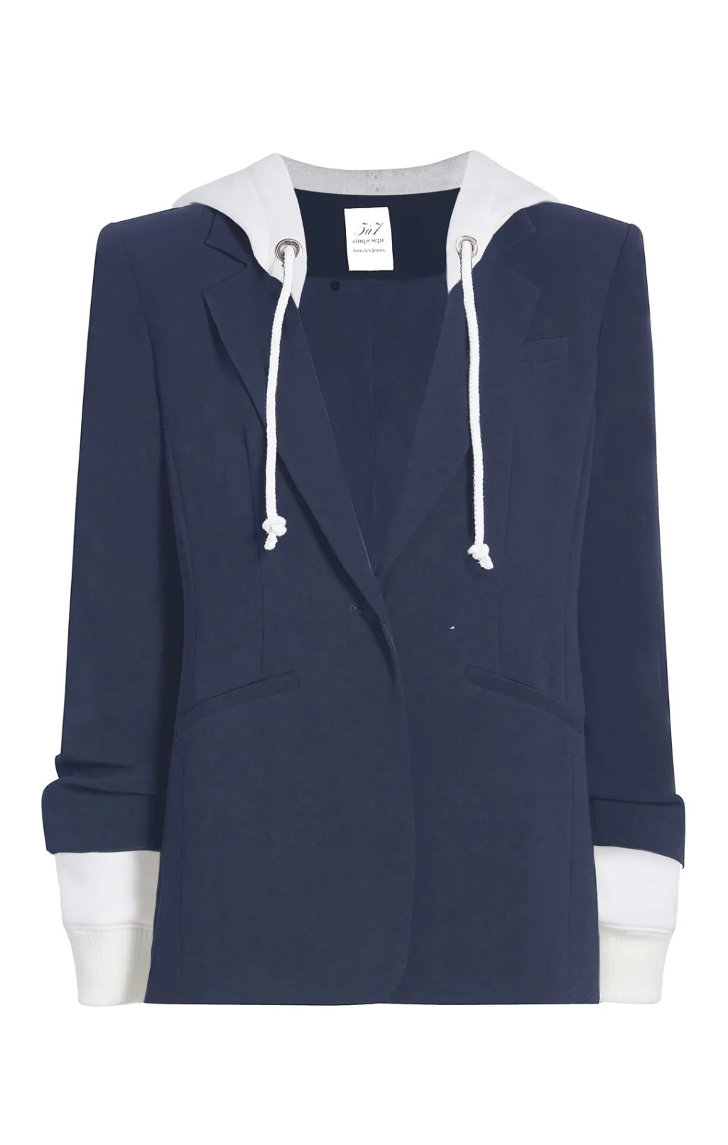 Cinq à Sept Hooded Khloe Blazer Navy/Ivory Hot