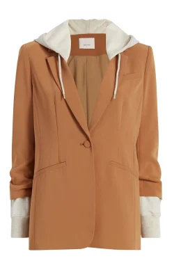 Cinq à Sept Hooded Khloe Blazer Cinnamon/Oatmeal Best