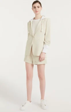 Cinq à Sept Hooded Khloe Blazer Plaster/white Best