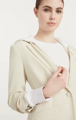 Cinq à Sept Hooded Khloe Blazer Plaster/white Best