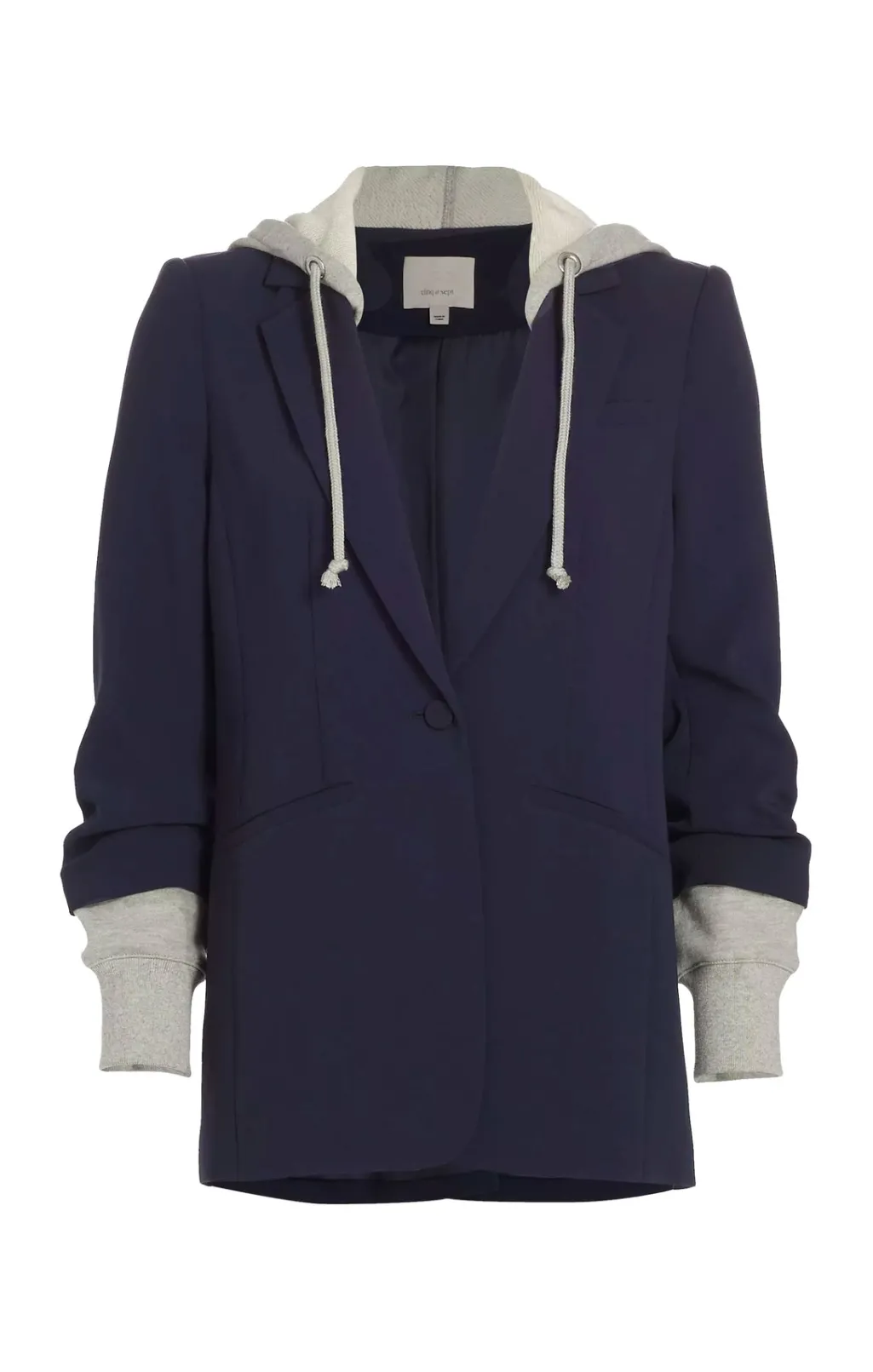 Cinq à Sept Hooded Khloe Jacket Navy/HeatherGrey Outlet