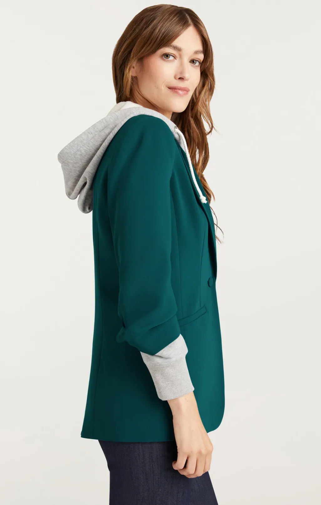 Cinq à Sept Hooded Khloe Jacket GreenOnyx New