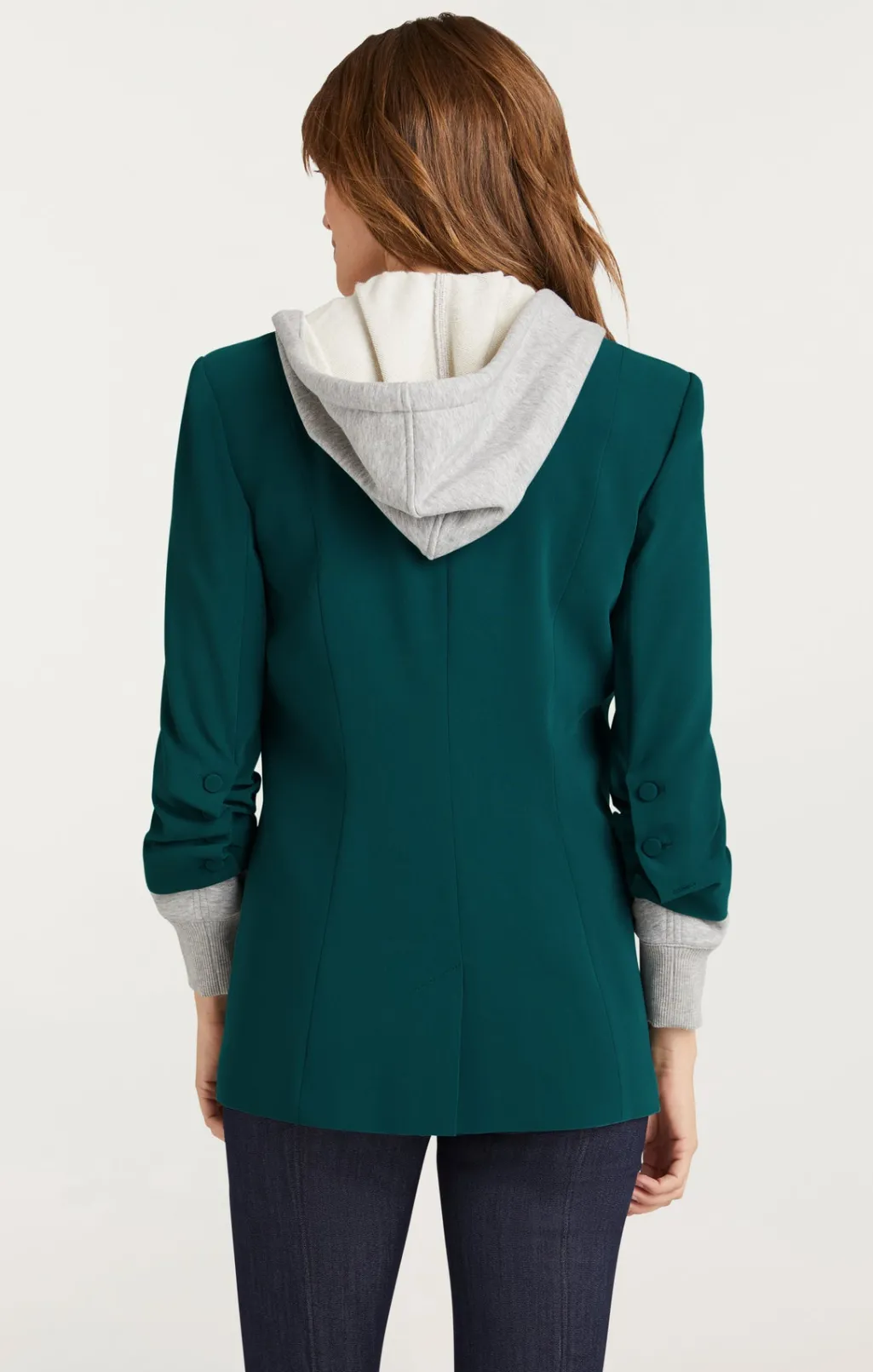 Cinq à Sept Hooded Khloe Jacket GreenOnyx New