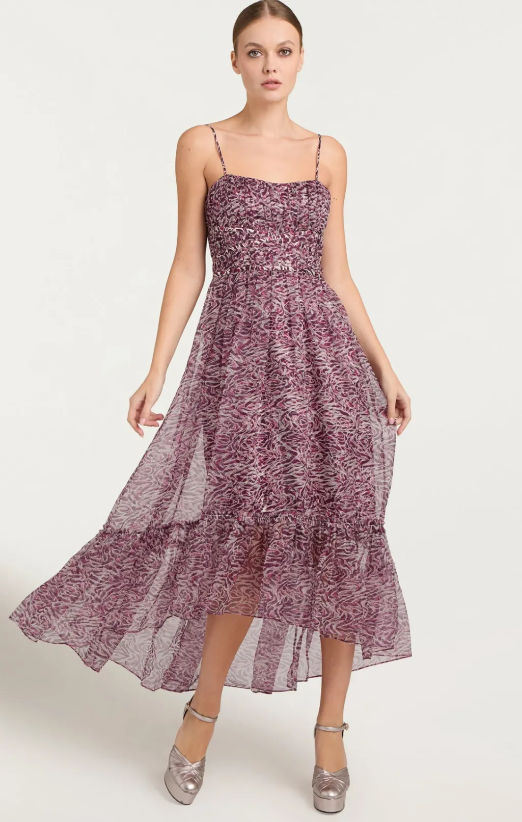 Cinq à Sept Inkstrokes Daria Dress DarkPlumMulti Online