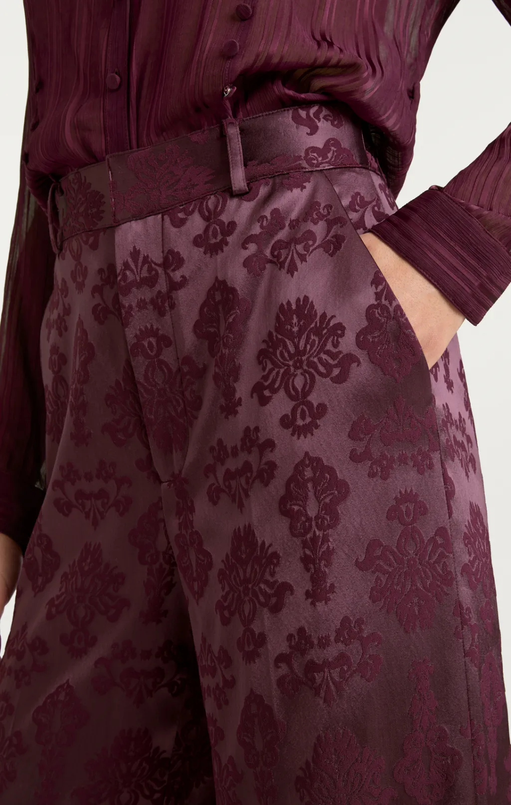 Cinq à Sept Jacquard Collins Pant DarkFig Sale