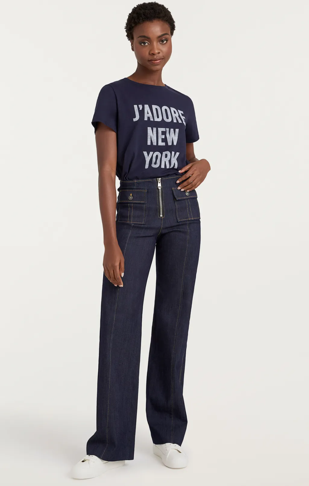 Cinq à Sept J'adore New York Tee Navy/white Best