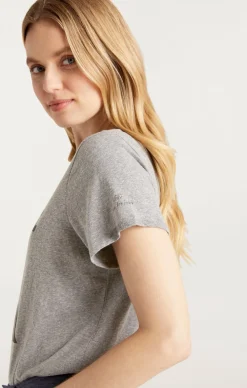 Cinq à Sept J'adore New York Tee HeatherGrey/Black Sale