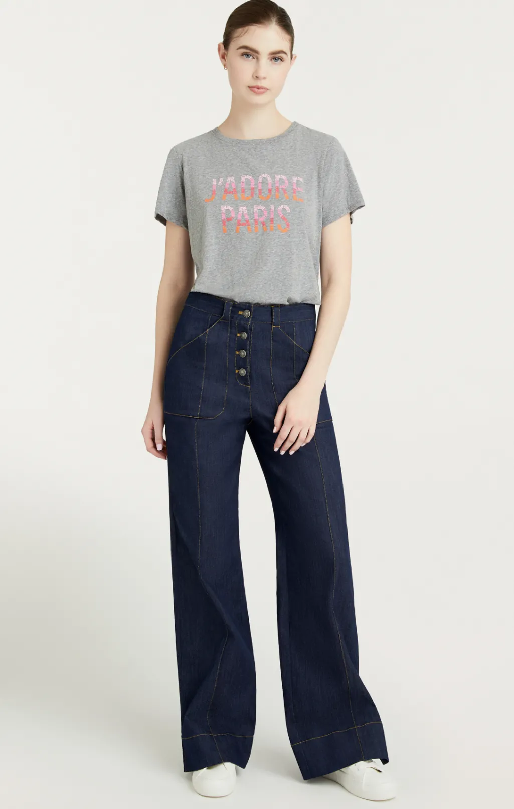 Cinq à Sept Jadore Paris Tee HeatherGrey-multi Online