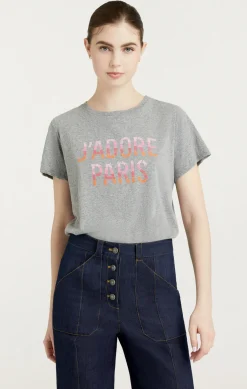 Cinq à Sept Jadore Paris Tee HeatherGrey-multi Online
