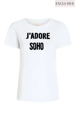 Cinq à Sept J'adore Soho Tee White/black Outlet