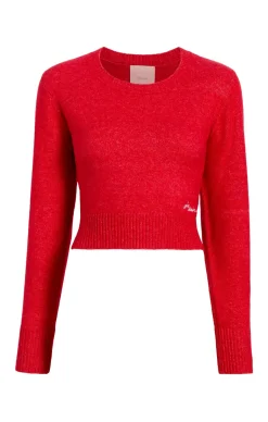 Cinq à Sept Je T'aime Cropped Pullover CandyApple New