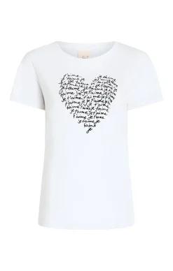 Cinq à Sept Je T'aime Heart Tee White/black