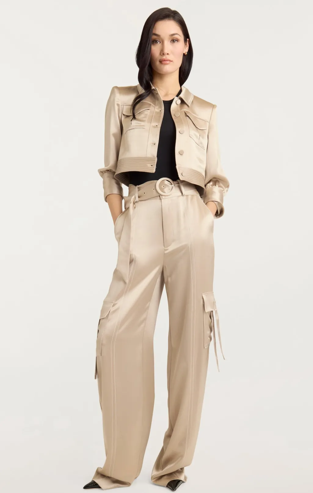 Cinq à Sept Jenson Jacket Khaki/ivory Outlet