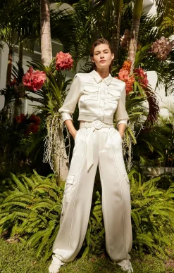 Cinq à Sept Jenson Pant Ivory/Black Best