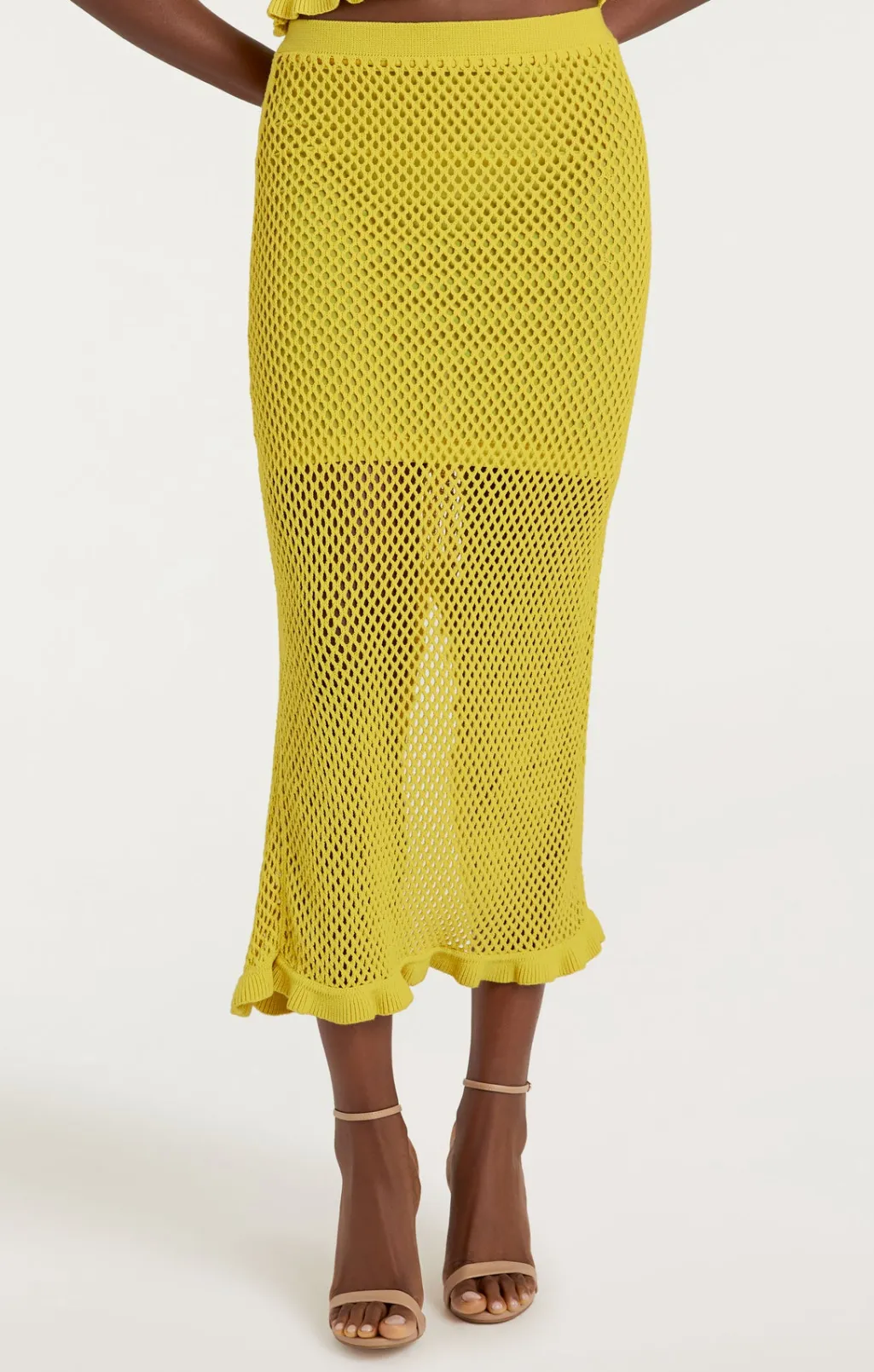 Cinq à Sept Kerry Knit Skirt Pomelo Discount