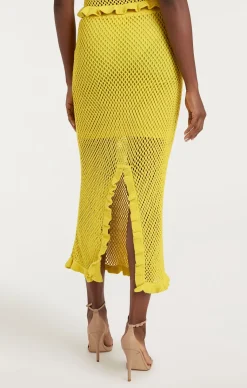 Cinq à Sept Kerry Knit Skirt Pomelo Discount