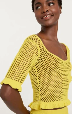 Cinq à Sept Kerry Knit Top Pomelo Clearance