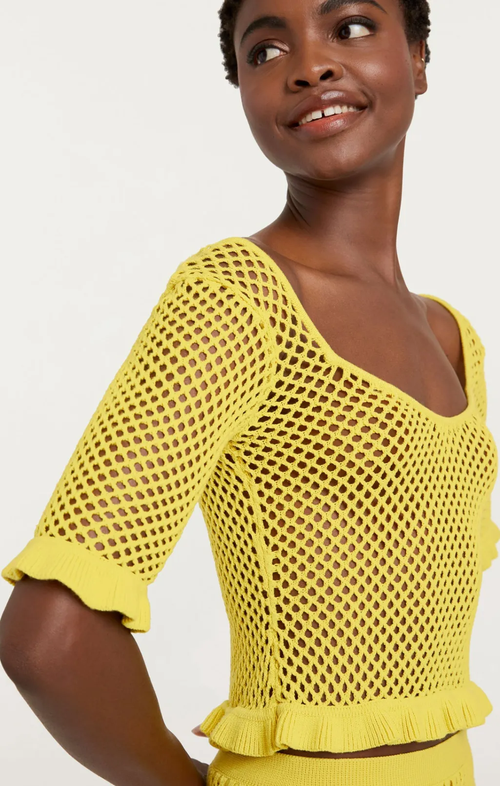 Cinq à Sept Kerry Knit Top Pomelo Clearance