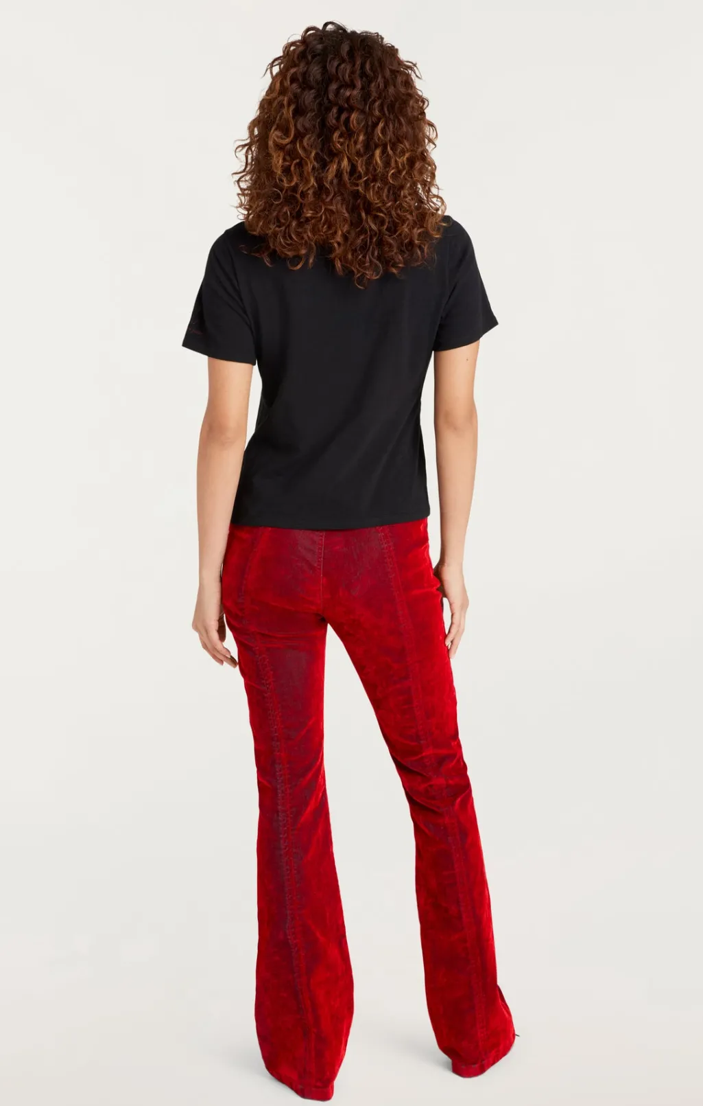 Cinq à Sept Kisses Je Taime Shrunken Tee Black/Rosewood Sale