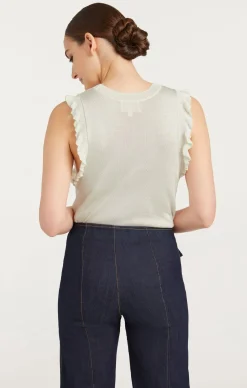Cinq à Sept Knit Lenore Top Ivory Sale