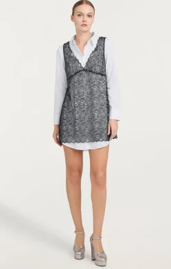 Cinq à Sept Lace Catilina Dress Black/White Clearance
