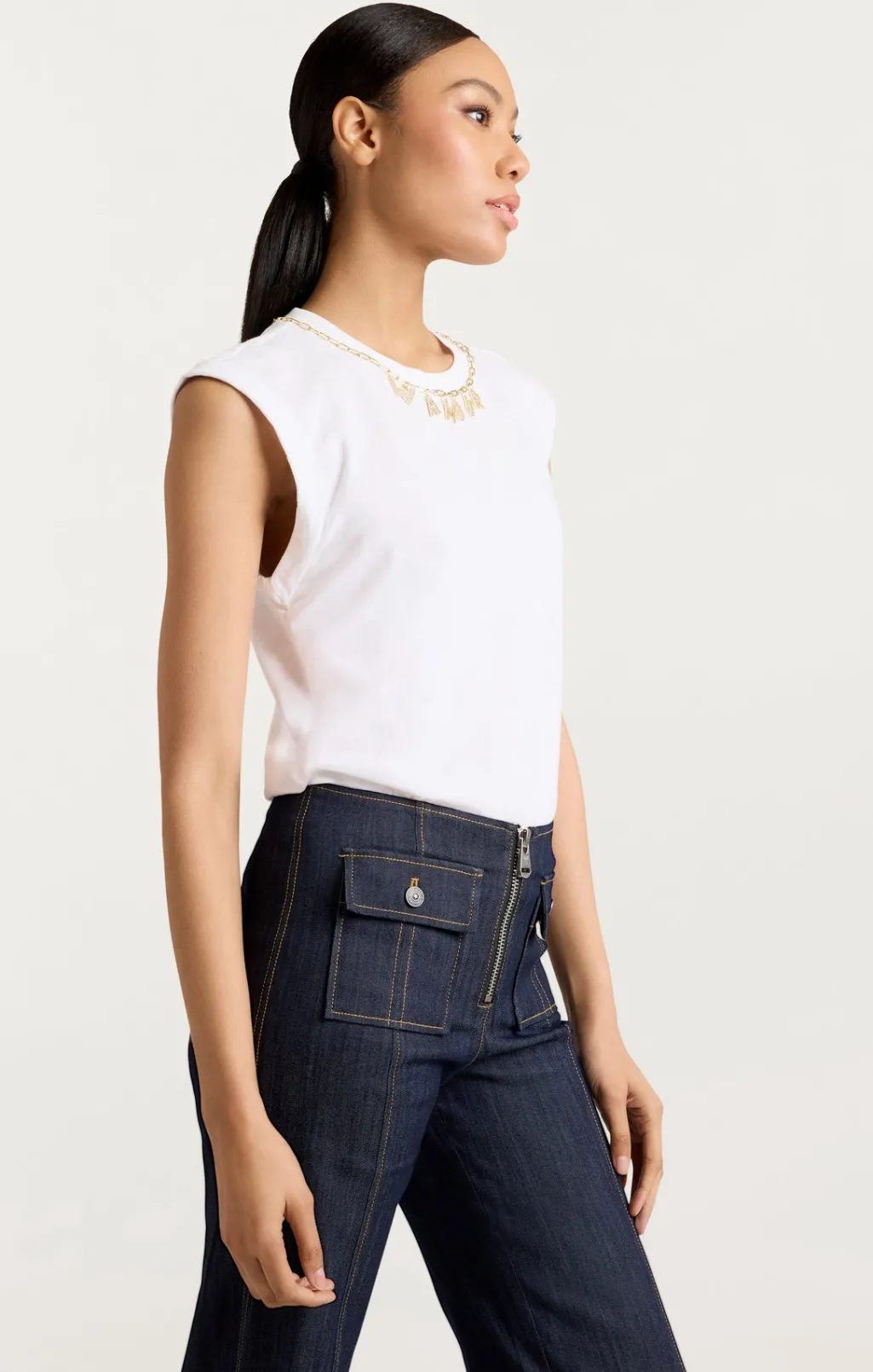 Cinq à Sept L'amour Necklace Bella Tee White Clearance