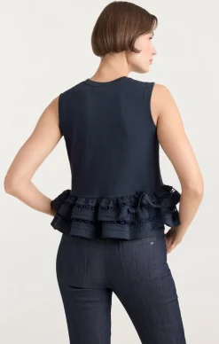 Cinq à Sept Landri Top Navy Hot