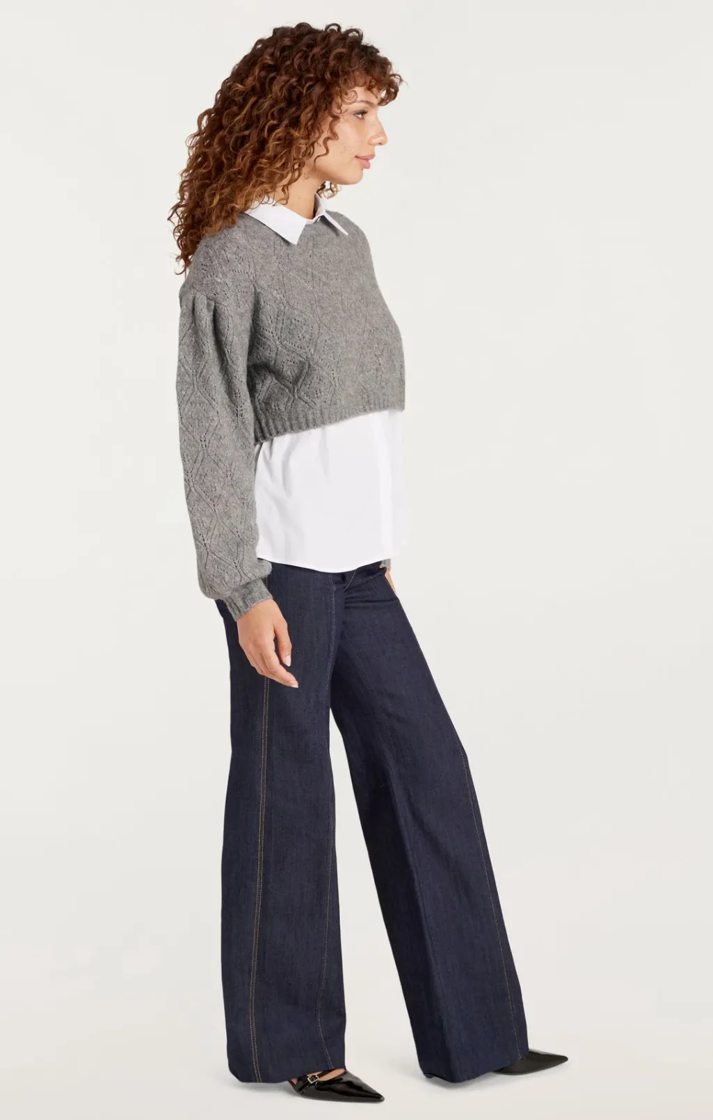 Cinq à Sept Landry Pullover HeatherGrey/White New