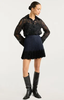 Cinq à Sept Laney Skirt Indigo Clearance