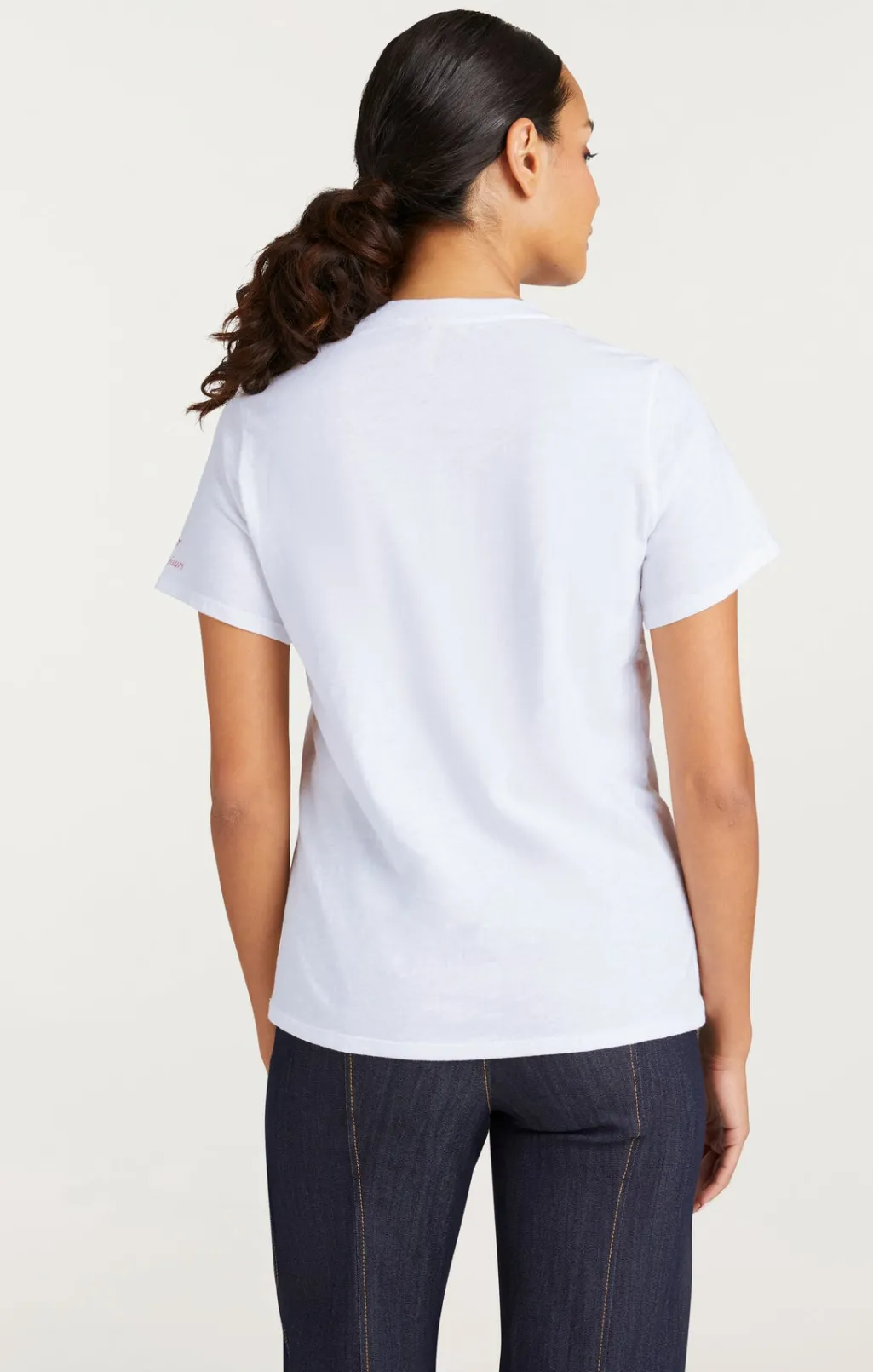 Cinq à Sept Large Heat Set Paris 57 Tee White/HotMagenta Hot