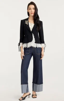 Cinq à Sept Le Petit Roxie Blazer Black/Ivory