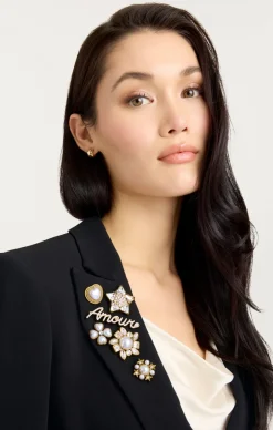 Cinq à Sept Le Petit Roxie Blazer Black/Ivory