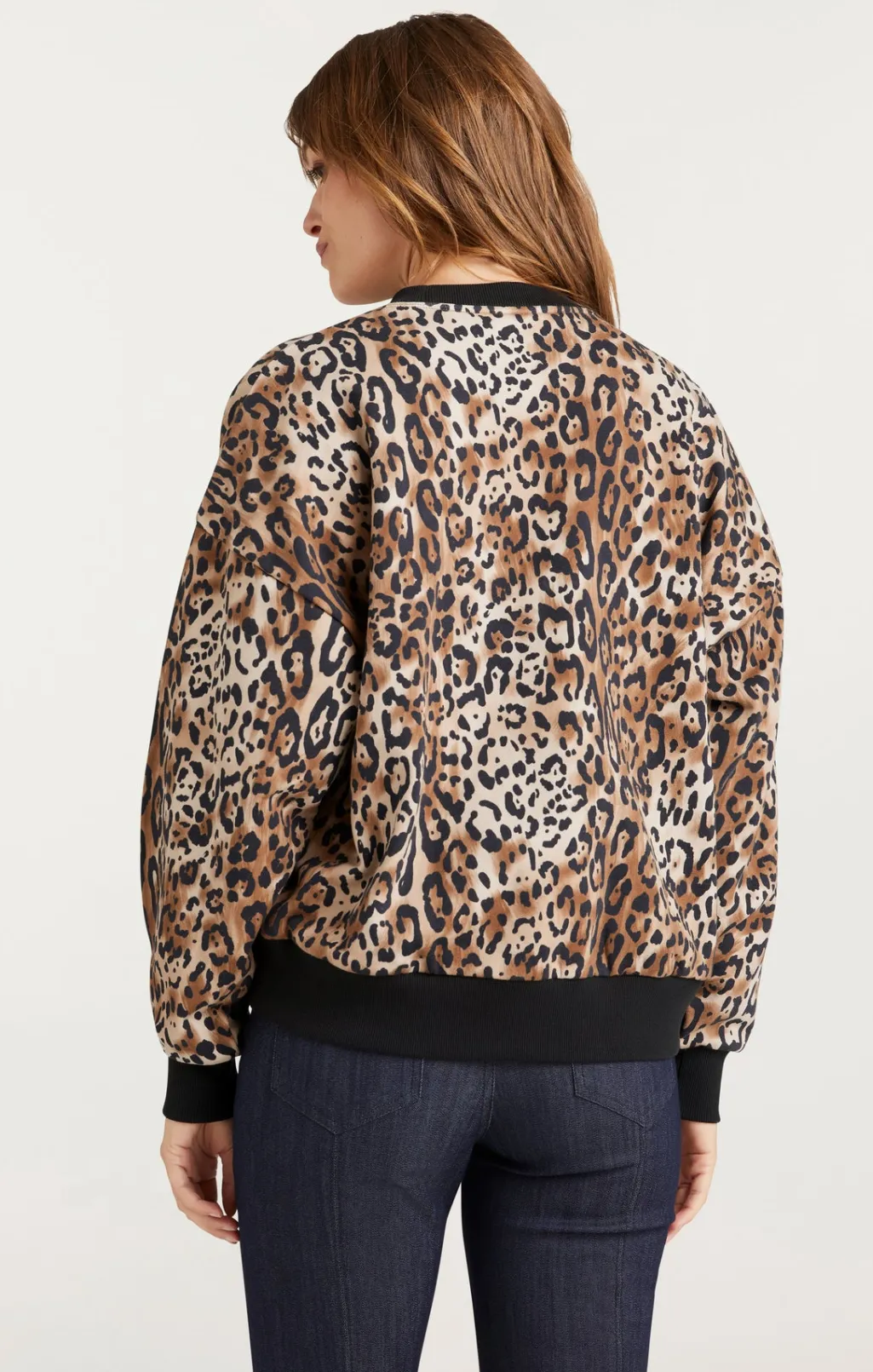 Cinq à Sept Leopard Amour Brandy Sweatshirt Pullover Black/sahara Clearance
