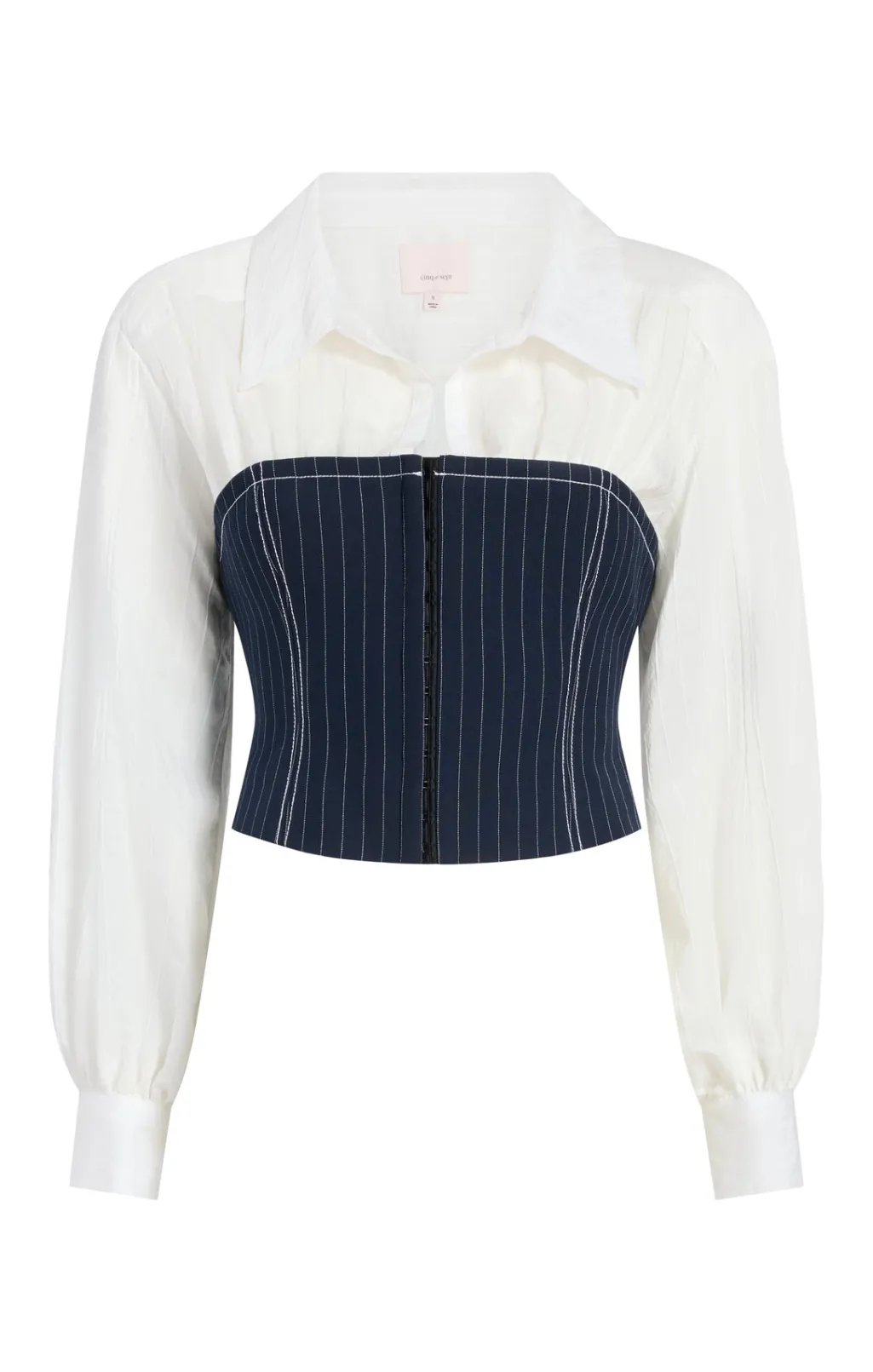 Cinq à Sept Levina Top Navy/Ivory Clearance