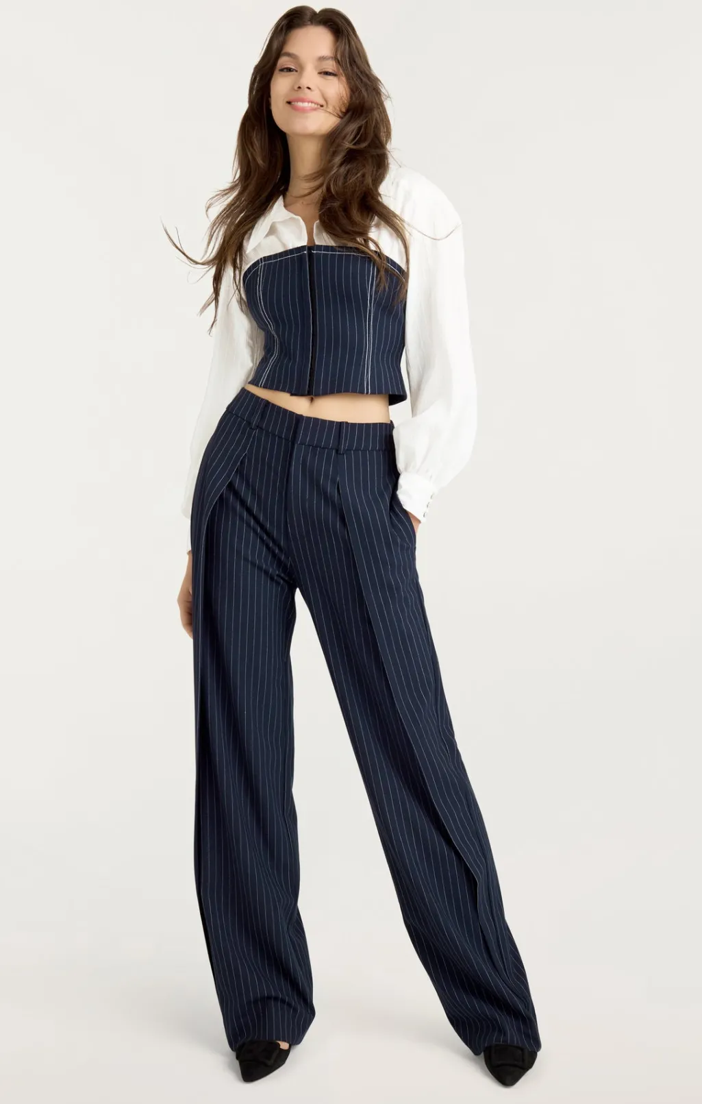 Cinq à Sept Levina Top Navy/Ivory Clearance
