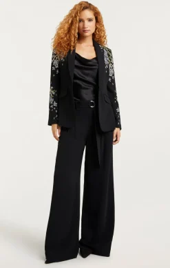Cinq à Sept Lilac Vine Embellished Cheyenne Blazer BlackMulti Clearance