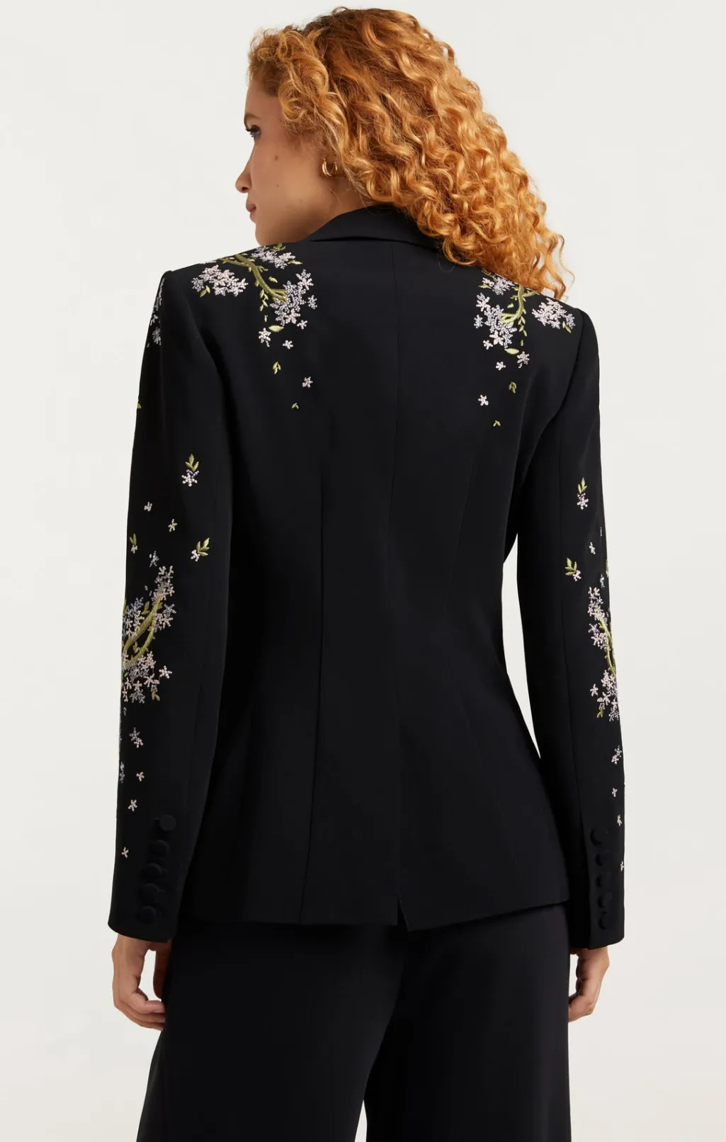 Cinq à Sept Lilac Vine Embellished Cheyenne Blazer BlackMulti Clearance