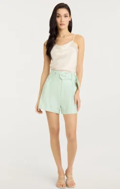 Cinq à Sept Linen Aldi Short MintyDelight Sale
