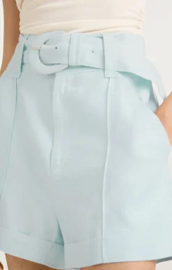Cinq à Sept Linen Aldi Short GlacialBlue
