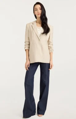 Cinq à Sept Linen Kylie Blazer Khaki